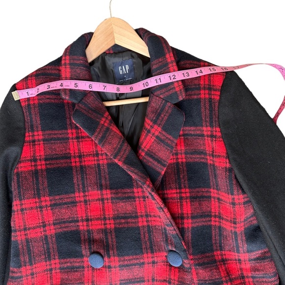 Gap Double Breasted Wool Blend Plaid Winter Coat Size: M - Picture 8 of 13